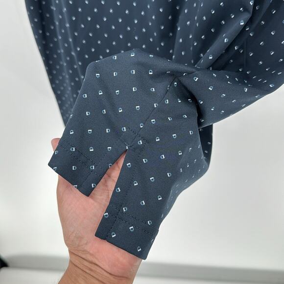 Dunning Golf blue polo performance lightweight stylish business casual size L - Picture 6 of 9